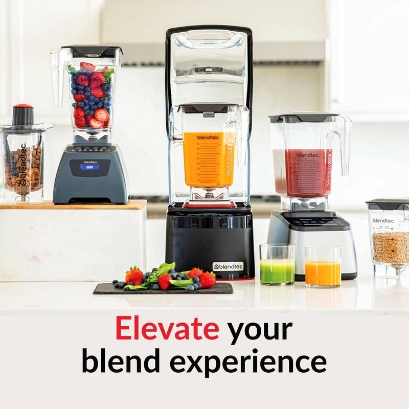Blendtec Original Designer Series Blender & 90 oz WildSide+ Jar Bundle — Red