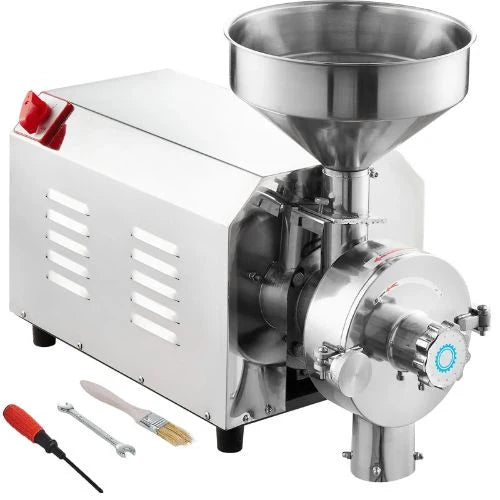 VEVOR Commercial Soybean Grinder 3000w Stainless Steel Corn Mill 100kg/h Industrial Spice Grain Milling Machine
