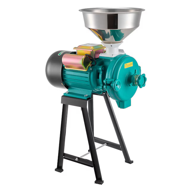 Mecale 1500W Electric Grain Mill Grinder Commercial Cast Iron Corn Wheat Coffee Flour Mill Green