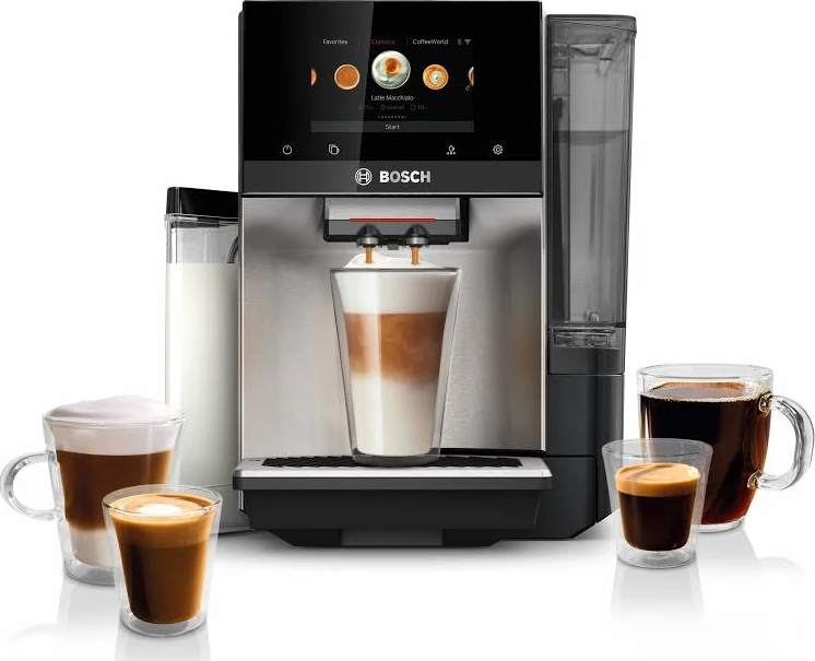 Bosch TQU60705 Fully Automatic Espresso Machine — Touchscreen, Integrated Milk System