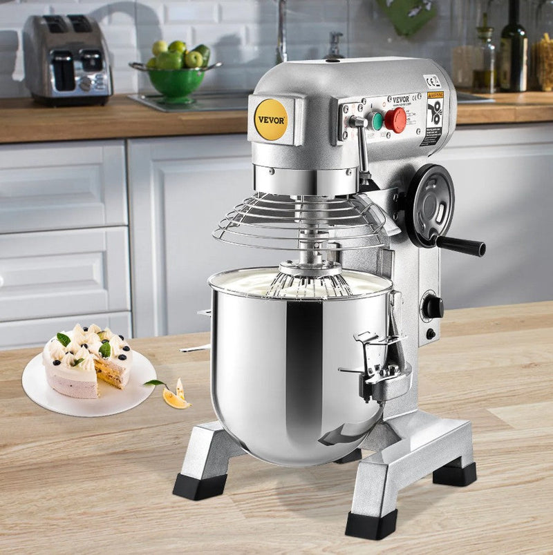 Vevor 20 Qt Commercial Food Mixer — 750W, 3-Speed, Stainless Steel