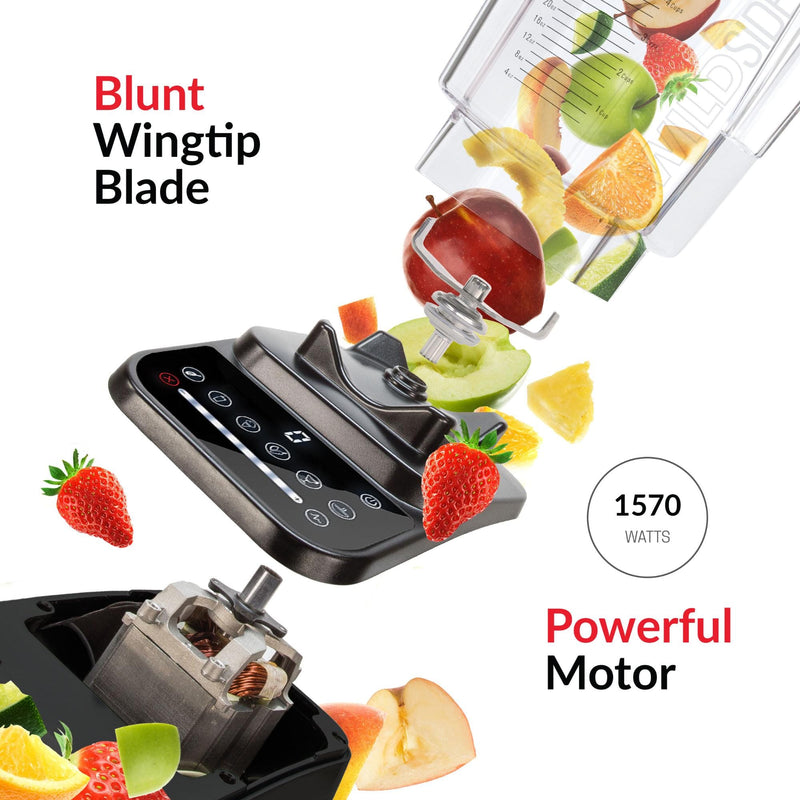 Blendtec Original Designer Series Blender & 90 oz WildSide+ Jar Bundle — Red